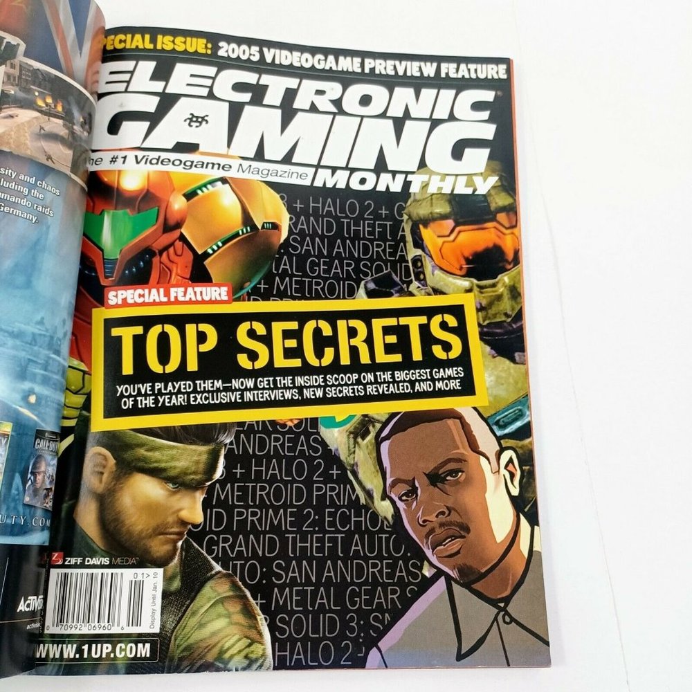 Electronic Gaming Monthly Mag Top Secret January 05 Issue 187 *MOD WEAR